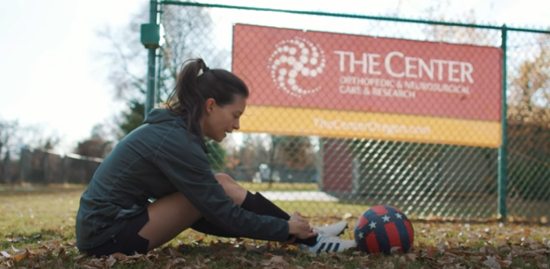 young woman with an ankle injury